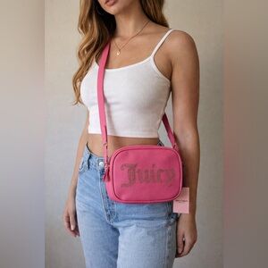 Juicy Couture Obsession Camera Crossbody Bag Pink Lemonade NWT